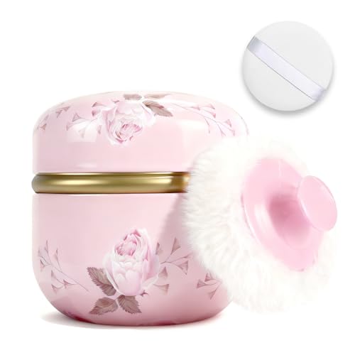 SHIMIDO Body Powder Puff and Container, 3.15