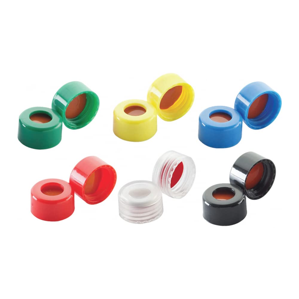 Wheaton Science Products W225330-0103 Red Polypropylene ABC Cap with PTFE/Red Silicone Liner (Pack of 1000)