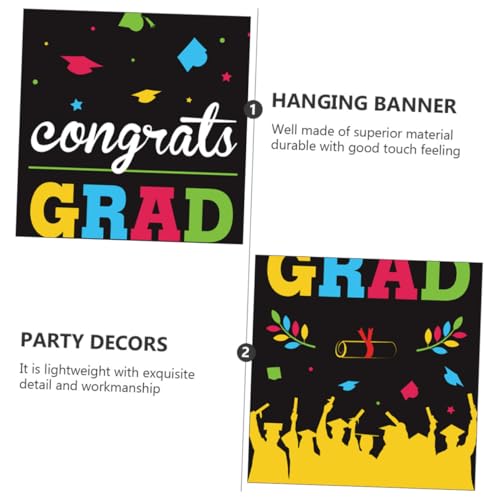 Abaodam 2 Peças Banner De Formatura Cenário De Foto De Formatura Sênior Estúdio De Formatura Adereço