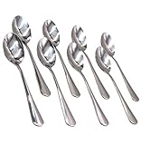 Pack of 15 - Stainless Steel Extra-Fine 6.7 Inches Hard to Bend Table Teaspoon with Scalloped Edge