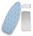 Extra-Wide Ironing Board Cover Bundle 6 Items: 1 Extra Thick Felt Pad, Heat Resistanta, and Scorch Resistant Cover [18" x 49"], 4 Fasteners and 1 Large Protective Scorch Mesh Cloth