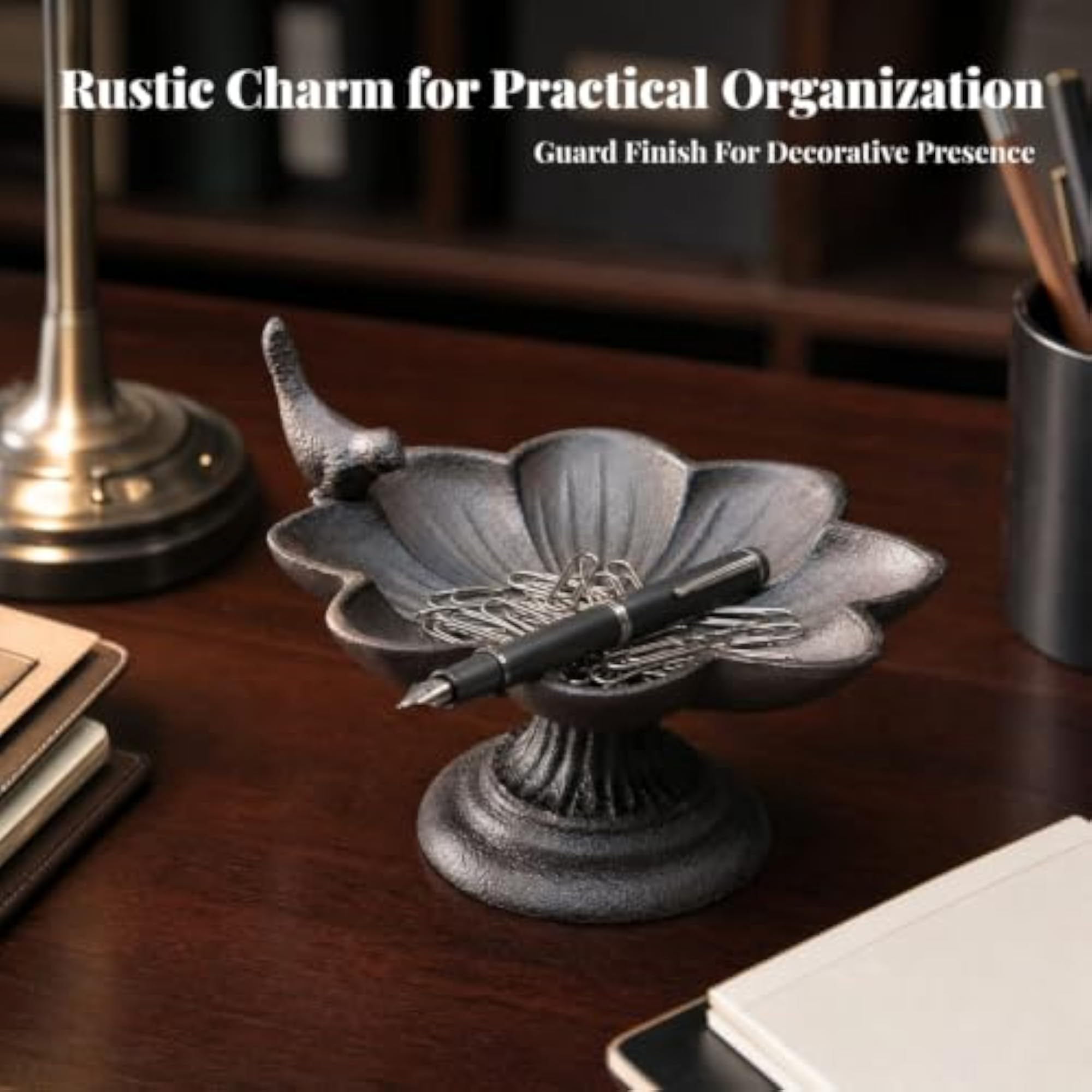 Rustic Cast-Iron Decorative Storage Dish