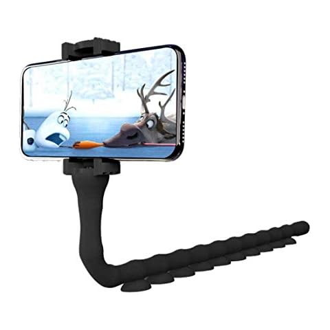WeTest Cute Worm Cell Phone Holder, 360 Degree Rotating Bendable Flexible Phone Mount with Suction Cup Creative Phone Bracket for iPhone, Samsung, LG, Nexus, Nokia and More Cover
