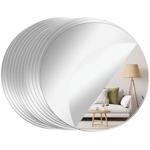 CEUQIESO 14 Pack Acrylic Round Mirrors, 10 inch Circle