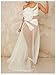 OYOANGLE Women's Sheer Mesh Maxi Flowy Skirt High Waist Vacation Concert Bridal A Line Long Skirts White Medium