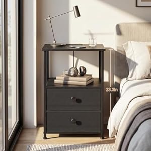 LOAKEKEL Nightstands Set of 2, Night Stand with Charging Station — photo 2 of 6