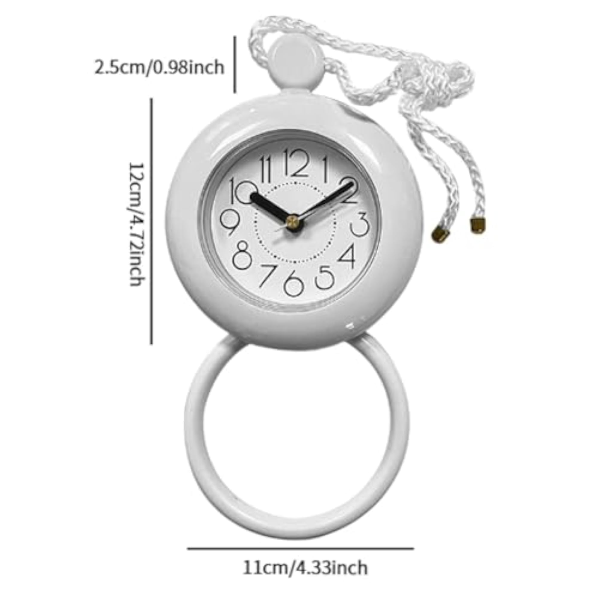 Bathroom Shower Clock Decor Timer with Rope for Spa Dorm