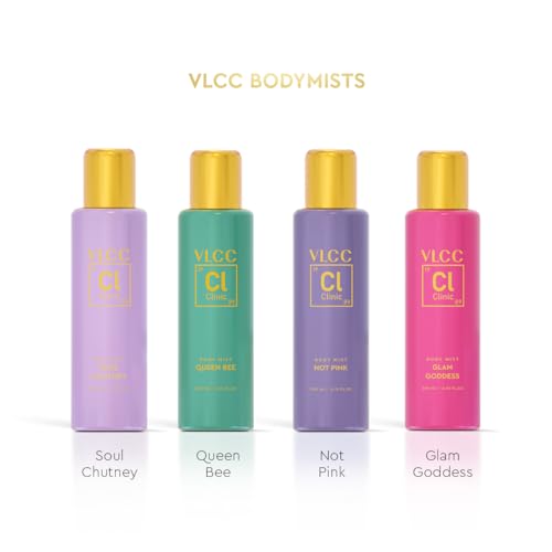 Image of VLCC Clinic Body Mist inchQueen Bee inch - 200ml | Fresh, Woody, Citrusy Fragrance | Long Lasting Body Mist | Long Lasting Fragrance | Symbol of Elegancy | Paraben Free