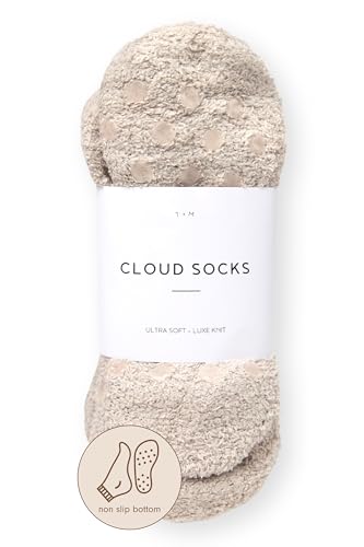 Unboxme Gifts Warm & Cozy Ultra-Luxe Non Slip Cloud Sock for Women & Men - Super Soft Luxurious Fabric Sleep Socks