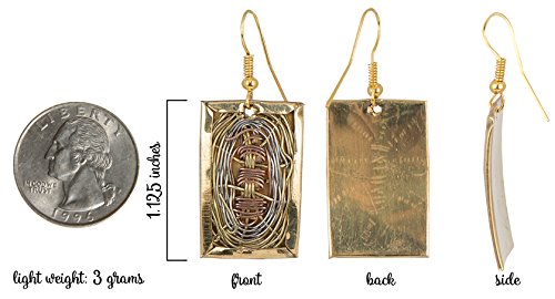 SPUNKYsoul Handmade 3 Toned Basket Weave Earrings | SPUNKYsoul Collection3