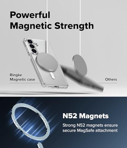 Image of Ringke Fusion for Samsung Galaxy S26 Case Back Cover [Compatible with MagSafe] [Anti-Fingerprint Velvet Coating] Slim Translucent Shockproof Bumper Protective - Magnetic Matte Clear