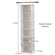 Household Essentials 6-Shelf Hanging Closet Organizer mit Kunststoff-Regale, natürliche Leinwand