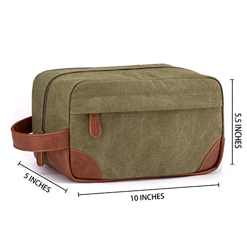 Vorspack Toiletry Bag Hanging Dopp Kit For Men Water Resistant Canvas Shaving Bag With Large Capacity For Travel - Green #TOP1