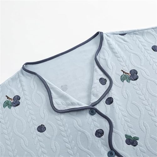 2 Pcs Big Girl Teens Cotton Soft Pajamas Sleepwear Button Down Sweety Casual Print Loungewear Pjs Lounge Set2