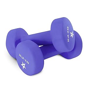Yes4All Neoprene Coated Dumbbell Hand Weight Sets of 2 – Multiple Weight Options with 15 Colors, Anti-roll, Anti-Slip, Hexagon Shape