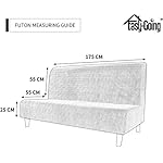 Easy-Going Fleece Stretch Sofa Slipcover Spandex Anti-Slip Soft Couch Sofa Cover, Armless Washable Furniture Protector with Elastic Bottom for Kids, Pets(Futon, Ivory) - Image 4
