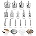 flintronic Diamond Drill Bit Set, 15PCS(8mm-50mm) Carbon Steel Hole Saw Cutter Tools Set for Glass/Tile/Ceramic/Marble/P... Cutting
