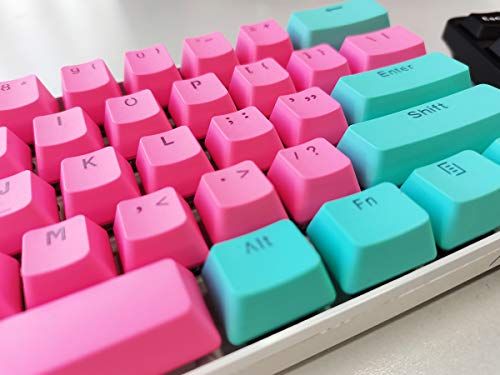 Guffercty Kred 61 Keycaps 60 Percent Miami Keycaps Set Pbt Ducky Keycap Backlit Oem Profile With Key Puller For Cherry Mx Switches Mechanical Gaming Keyboard (Miami) #TOP3