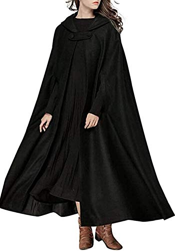 futurino Women Gothic Hooded Open Front Poncho Cape Coat Outwear Jacket Cloak2
