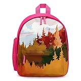 Sacs à Dos Enfant Sac de Maternelle Léger pour Garçon Fille Feuilles d'automne Petit Cartable Scolaire Sac d'école Primaire