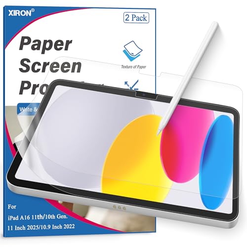 Papier Folie für iPad A16 11./10. Generation 10 9 Zoll 2022/2025 Schutzfolie Like Paper Matt Displayschutz Schreiben wie Papier Einfache Installation Blendfreiem zum Zeichnen und Notizen(2 Stück)