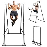 Yes4All Robust Freestanding Pull Up & Chin Up Bar, 126 Levels Adjustable & 770 lbs Capacity Foldable Pull Up Bar Station