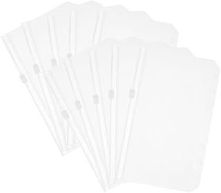 VILLCASE 10 Peças Saco De Armazenamento De Folhas Soltas Envelopes Reutilizáveis De Plástico Protetores De Papel Transparente Pastas Com Zíper Pastas De Documentos Pastas De Plástico