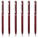 Unibene Slim Metallic Retractable Ballpoint Pens - Matte Burgundy, Nice Gift for Business Office Students Teachers Wedding Christmas, Medium Point(1 mm) 6 Pack-Black ink