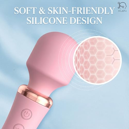 Image of KLEN Personal Massager Machine For Women Full Body Stress And Pain Relief Portable Silicone Waterproof Lightweight Handheld Cordless Automatic Vibration Device For Leg, Back, Neck