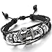 MOWOM Alloy Genuine Leather Bracelet Bangle Cuff Cord Anchor Surfer Wrap Adjustable
