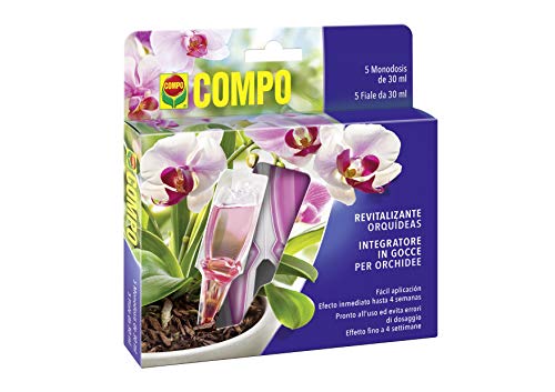 COMPO Nutrimento en gotas para orquídeas, con sales minerales, 5 ampollas monodosis de 30 ml (150 ml)