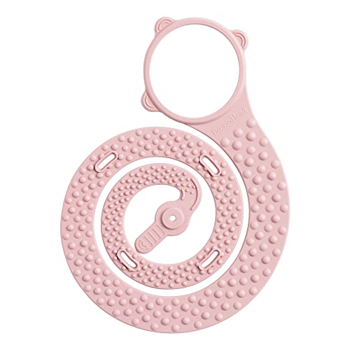 Image of BooginHead SippiGrip Food-Grade Silicone Baby Bottle Holder & Sippy Cup Strap, Dusty Rose