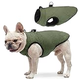 SCENEREAL Chaleco de invierno para perro con arnés integrado, chaqueta cálida para perros pequeños, medianos y grandes, abrigos para clima frío con cremallera, chaleco acolchado de forro polar