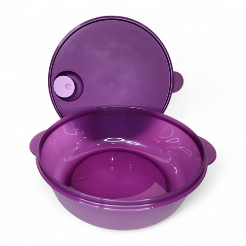 Tupperware Crystalwave Microwave Bowl 3 Quart / 3 Liter Dark Purple
