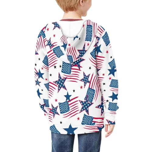 Girls Zip Up Hoodies Kids 3D Printed Casual Hooded Sweatshirts With Pockets 6-16 Years4