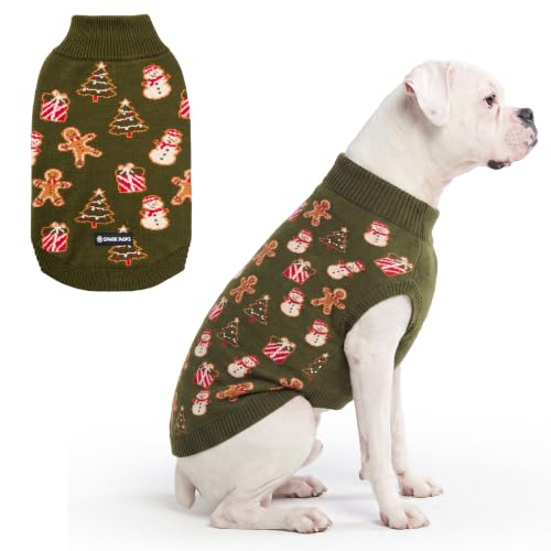 Image of Spark Paws Christmas Knit Dog Sweater - Winter Dog Clothes, Small Medium Large
