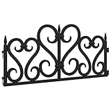 vidaXL 17x Borduras de Jardín Borde Bordillo Valla Delimitador Sendero Patio Exterior Parterres Céspedes Matorrales Árboles Arbustos PP Negro 10 m