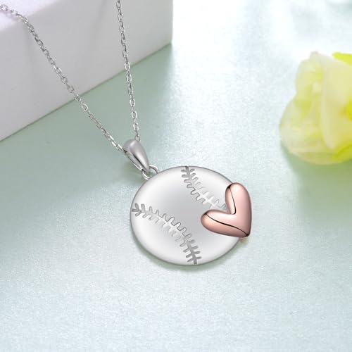 Volleyball/Softball/Basketball/Baseball/Golf Necklace 925 Sterling Silver Sport Pendant Necklaces Jewelry Gifts for Women Men Sport Lovers2