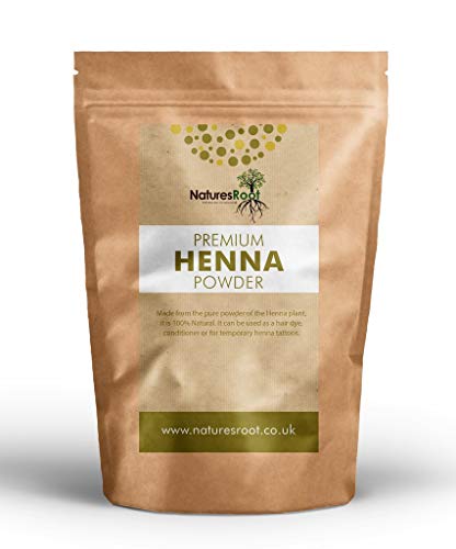 Natures Root Poudre de henné 100% naturelle (Lawsonia Inermis) - Coloration naturelle pour cheveux - Parfait pour le Body Art Cover