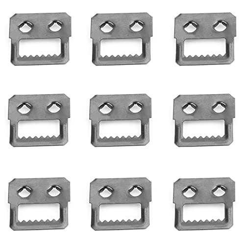 Image of MroMax 30PCS Sawtooth Picture Hangers Iron Picture Hangers 1.06 inch x 0.71 inch Double Hole Picture Frames Hangers for Hanging Clock Paintings Artwork Picture Frame Hook Photos Black