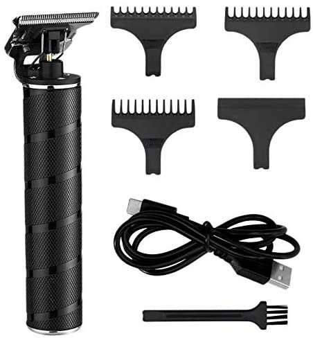 JIAFENG Recargable Trimmer Cuello T-eléctrica de la Cuchilla del cortacésped estructurador Clippers Peluquería y estética Negro