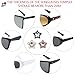 VIHUP 6Pcs Stars Sunglasses Charms, Glass Charm, Multicolour Fashionable and Trendy Accessories for Womens and Grils Gifts, Wear Lightweight and Comfortable Butterfly Decorations Glasses.