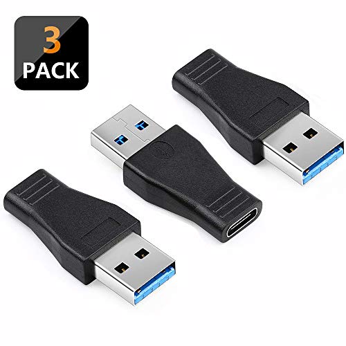 ELECTOP USB 3.0 to USB C Adapter (3 Pack), USB 3.1 Type C Female to USB 3.0 A Male Adapter Converter Support 5Gbps / 640MBps Data Sync & Charging