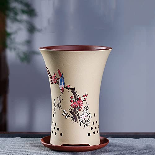 Pot de fleur sable violet Yixing sur votre bureau pour sublimer vos plantes charnues