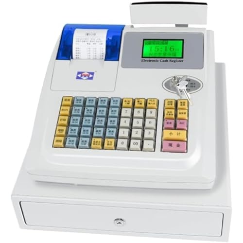 Yubbuio �d�q�L���b�V�����W�X�^�[�A48�L�[�A�T�[�}���v�����^�[����LED�f�B�X�v���C�A�p��Ή��A�������/�R���r�j/����/�X�[�p�[����POS�V�X�e���A�L���b�V���h�����[�t�� (�z���C�g)