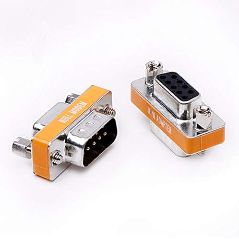 DB9 Null Modem Male to Female Slimline Adapter 2 Pack Cover