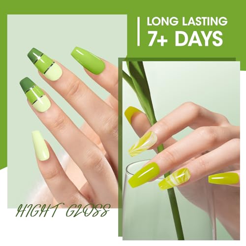 Gellen Esmalte verde regular sem gel, secagem rápida ao ar livre verde esmalte primavera verão taman