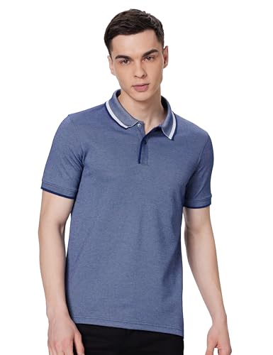Image of Symbol Premium Men's Cotton Rich Textured Pique Polo T-Shirt - Regular Fit | Pique Knit (Available in Plus Sizes)