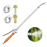 WANDGU 72 cm Garten Gießstab Metall: Sprühstab mit 180° schwenkbaren Kopf, Lang Gartenbrause mit Daumensteuerung, Bewässerung Zauberstab Ersatz Universal Sprühstab für Blumenampeln und Sträucher