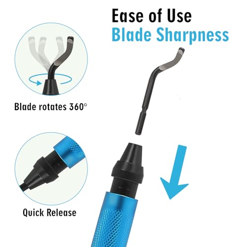 7pc Deburr,High Grade Swivel Blades